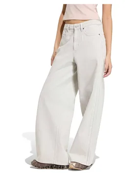 Jeans Taille Haute High-rise Wide-leg Clear Grey Denim 27 - Adidas Originals - FashionsVida