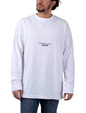 Motion Floral Graphic Longsleeve White M Herren - Calvin Klein - FashionsVida