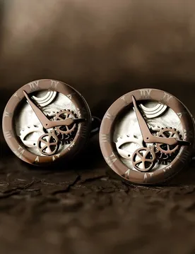 Clock Cufflinks Luxury British French Men's Business Shirts Buttons Punk Mechanical Core Cuff Links Men Accessories Gifts - Aliexpress - FashionsVida
