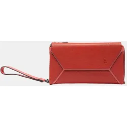 Cartera grande en piel con detalle geométrico