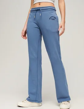 Superdry Damen Ausgestellte, Tief Angesetzte Athletic Essentials Jogginghose Blau - Größe: 44 - 59.99 - FashionsVida