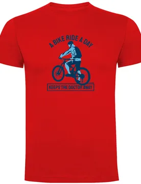 Maglietta A Maniche Corte Keep The Doctor Away Red - Kruskis - FashionsVida