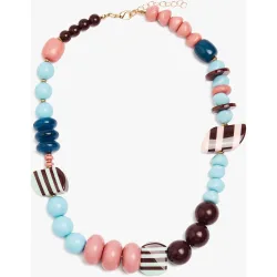 Collar corto de maxi cuentas decorativas