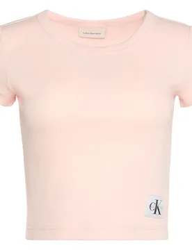 Jeans Maglietta A Maniche Corte Essentials Baby Cloud Pink S - Calvin Klein - FashionsVida