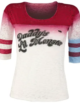 DC Comics Langarmshirt - Harley Quinn - Daddy's Little Monster - XS bis XXL - für Damen - Größe M - multicolor - EMP exklusives - Frauen - female - Suicide Squad - FashionsVida