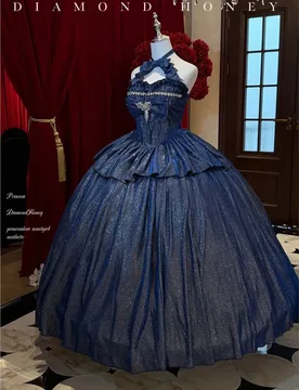 A long blue birthday coming-of-age gift dress - Aliexpress - FashionsVida