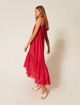 Robe longue en voile avec volant - Actitude by Twinset - FashionsVida