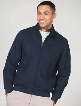 Cotton Mens Funnel Neck with Buttons Jacket - - Size: S - Kensington - FashionsVida