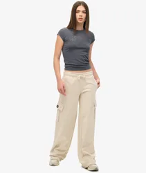 Superdry Women's Athletic Essentials Jogginghose mit Lockerer Passform Creme - Größe: 40