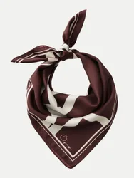 Printtuch aus fließendem Satin Aditha Braun