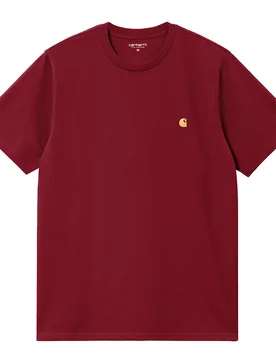 S/S Chase T-Shirt - T-Shirt-kurzarm - rot - Herren - Size: S - Carhartt WIP - FashionsVida