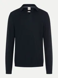 Langarm Poloshirt PRINCETON Schwarz XXXL