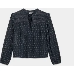 Blusa de mujer estampada manga larga