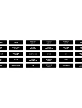 Dc Panel Basic 120 Label Set Black One Size unisex - Blue Sea Systems - FashionsVida