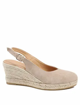 Suede Wedge Slingback Shoes Sand female - Jones Bootmaker - FashionsVida
