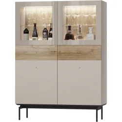 Vitrina con 2 puertas y 2 cajones 162 cm alto Qubic New 2.0