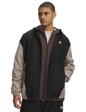 Veste Rival Woven Colorblock Black / Timberwolf Taupe L - Under armour - FashionsVida