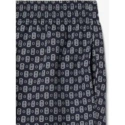 Bermudas de hombre estampadas de corte holgado en blanco