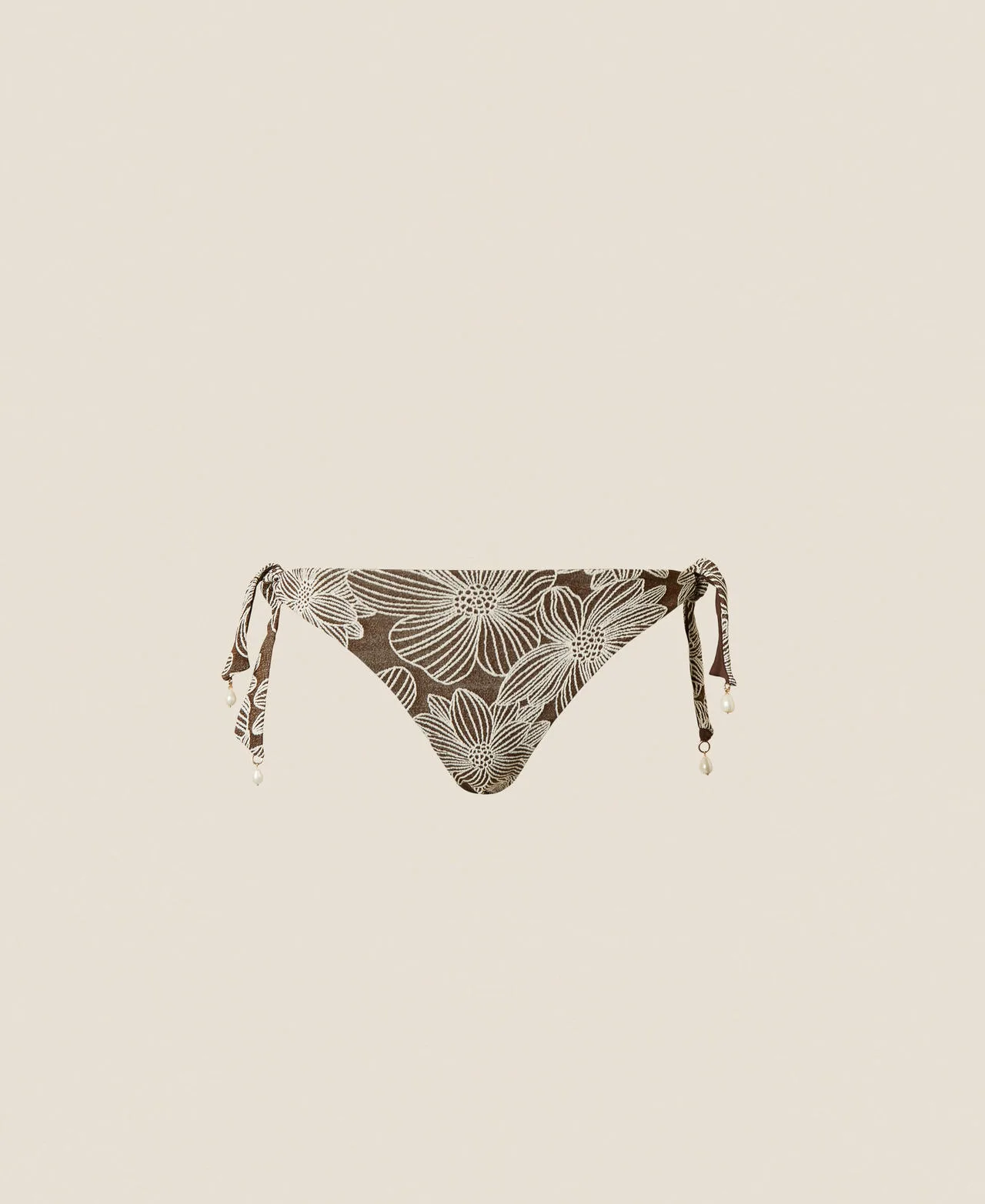 Tanga de bain jacquard avec perles - TWINSET - FashionsVida