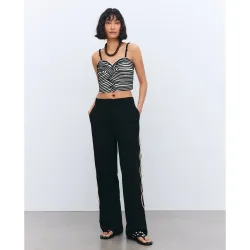 Pantalón de mujer con cordón lateral