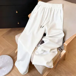 Pantalones de chándal casuales de unicolor versátiles y de moda para mujer XL