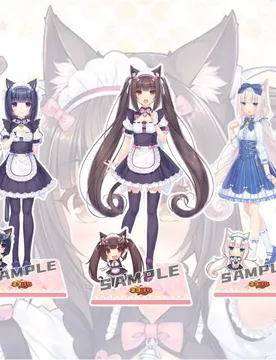 CM Anime Nekopara Chocolat Vanilla Twin Sisters Stand Model Plate Keychain Desk Decor Cat Girls Acrylic Figures Standing Sign - Aliexpress - FashionsVida