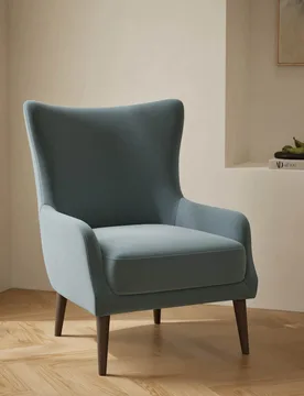 Harriet Velvet Accent Chair Light Blue - Gallery Direct - FashionsVida