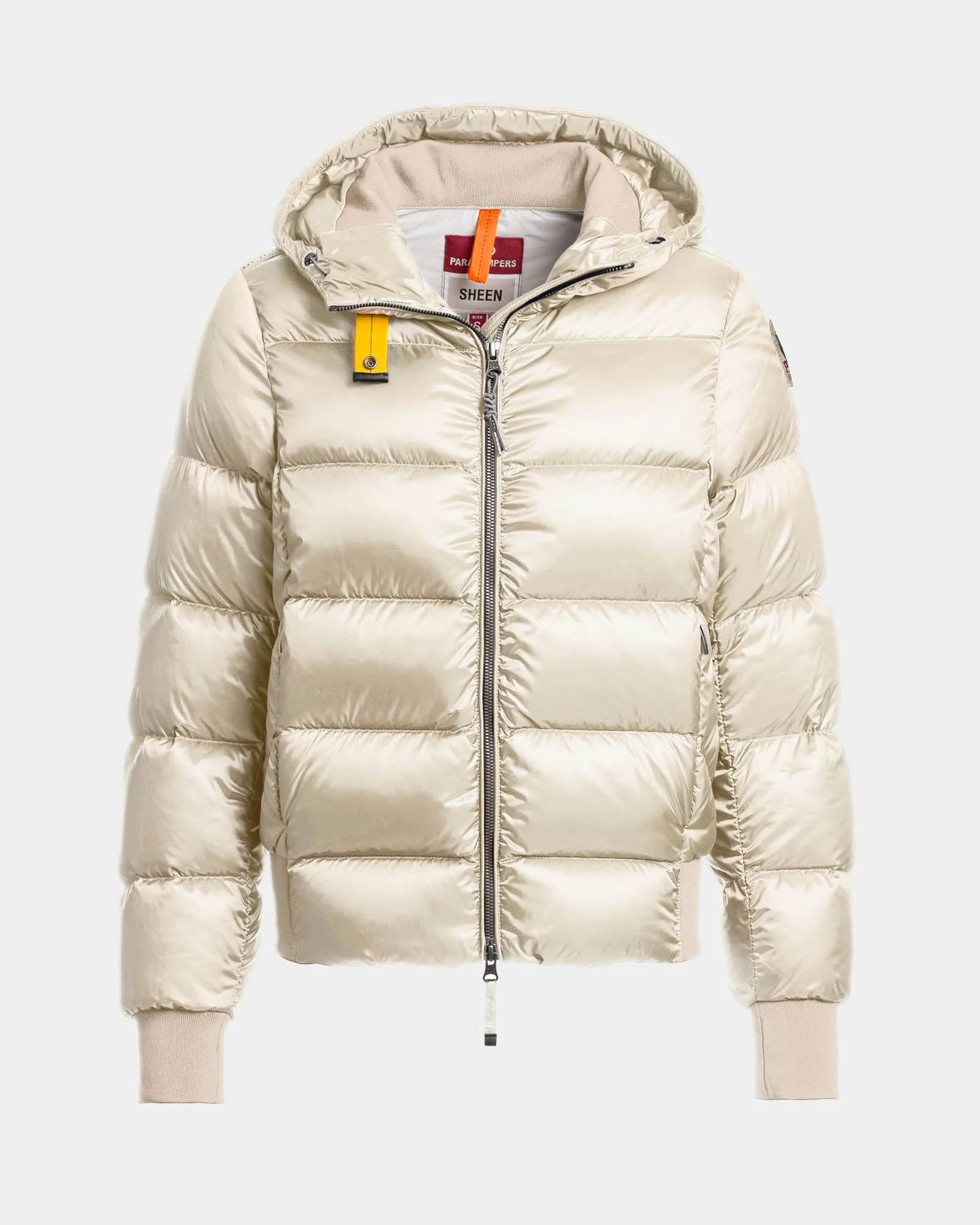 Womens Long Sleeve Adjustable Drawstring Bomber Jacket In Cream - Size Medium - Parajumpers - FashionsVida