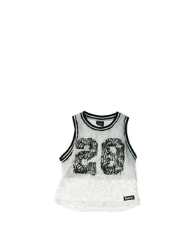Canotta con pizzo BIANCO 12A - DISCLAIMER - FashionsVida