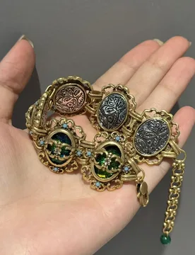 Vintage Colorful Opal Hollow Out Bracelet For Woman Gold Color Jewelry Charm Gift Designer Brands Trending 2026 New Wedding - Aliexpress - FashionsVida