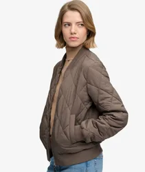 Superdry Damen Liner Bomberjacke Khaki - Größe: 34
