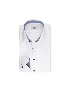 Camisa Slim Fit blanco 43 - Stenströms - FashionsVida