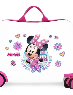 Maleta infantil 2 ruedas multidireccionales para niña minnie super helpers rígida con capacidad de 34l - Disney - FashionsVida