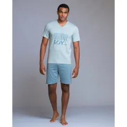 Pijama de hombre modal estampado maxi logo