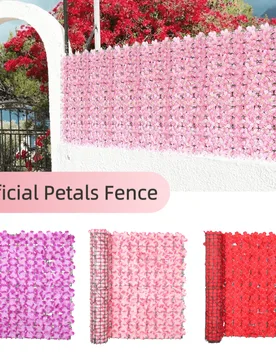 Pieza Valla de pétalos artificiales de 50*300cm, pantalla de privacidad expandible, panel de pétalos de plástico, valla de jardín, para decoració - Shein - FashionsVida