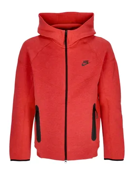 Felpa Leggera Cappuccio Zip Uomo Tech Fleece Full-zip Windrunner Hoodie Lt Univ Red Htr/black - Nike - FashionsVida