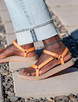 Original Universal Slim Flat Sandals Light Orange female - TEVA - FashionsVida