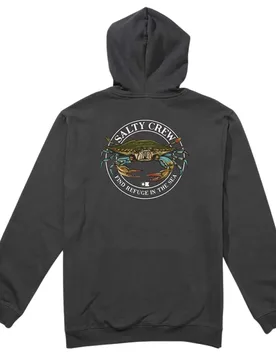 Sweat à Capuche Jimmy Fleece Charcoal L - Salty Crew - FashionsVida