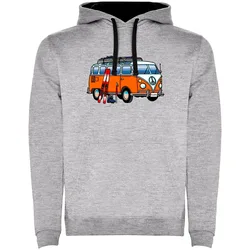 Sweat à Capuche Hippie Van Ski Two-colour Heather Grey / Black S