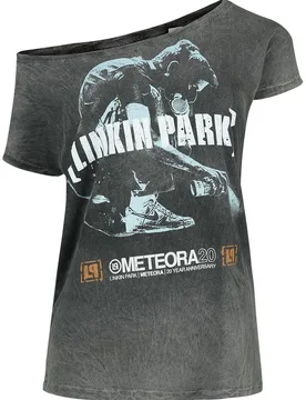 T-Shirt - Overlay - XL bis 4XL - für Damen - Größe XXL - grau - EMP exklusives Merchandise! - Frauen - female - Linkin Park - FashionsVida