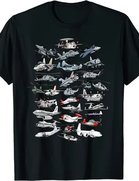 Aircraft Madness! Cartoon Military Airplanes And Helicopters T-Shirt Men's 100% Cotton Casual T-shirts Loose Top Size S-3XL - Aliexpress - FashionsVida