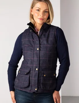 Helmsley Womens Tweed Waistcoat - - Size: 8 - Rydale - FashionsVida