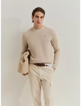 Jersey de hombre de manga larga en algodón - Lion of Porches - FashionsVida