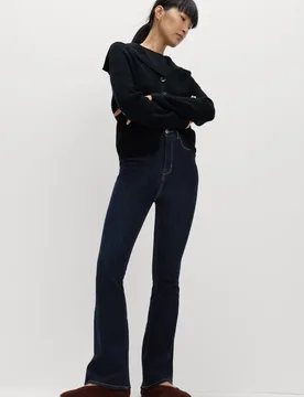 Magic Shaping High Waisted Slim Flare Jeans Indigo Mix female - M&S - FashionsVida