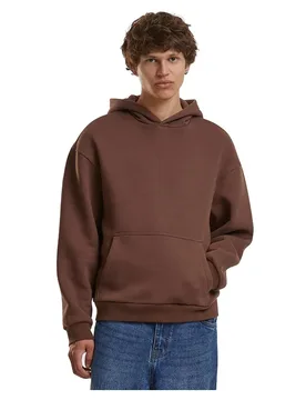 Sweat à Capuche Fluffy Chocolate Brown 3XL - Build Your Brand - FashionsVida