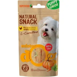 Snack para perros cachorros y junior pollo con zanahoria 70 g