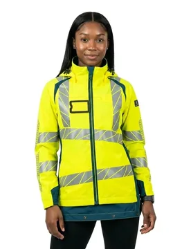 Veste De Pluie Accelerate Safe 19011 Outer Lining Hi-Vis Yellow / Dark Petroleum M - MASCOT - FashionsVida