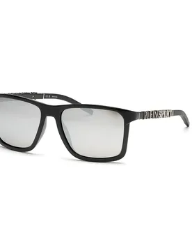Sport Occhiali Da Sole Polarizzati Skyblade 58 Mm Total Shiny Black Smoke/Mirror Silver/CAT3P - Philipp Plein - FashionsVida
