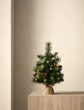 Ft Pre-Lit White Berries Christmas Tree Green - M&S - FashionsVida