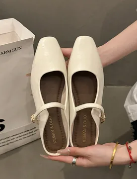 Nuevos zapatos Mary Jane planos retro para mujer, zapatos planos minimalistas con correa suave y elegante para primavera/verano CN37 - Shein - FashionsVida